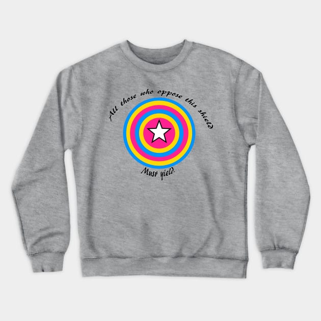 Pride Shields - Pansexual Crewneck Sweatshirt by katastrophi